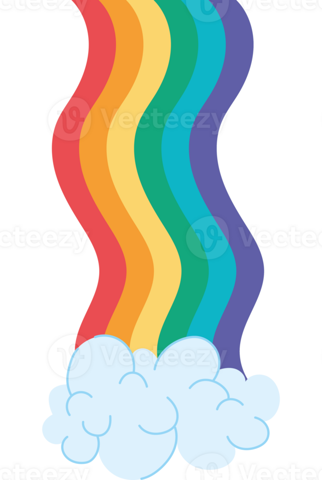 rainbow and cloud  png