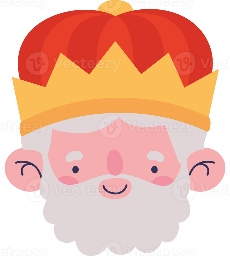 Roi sage Melchior visage plus de blanc png
