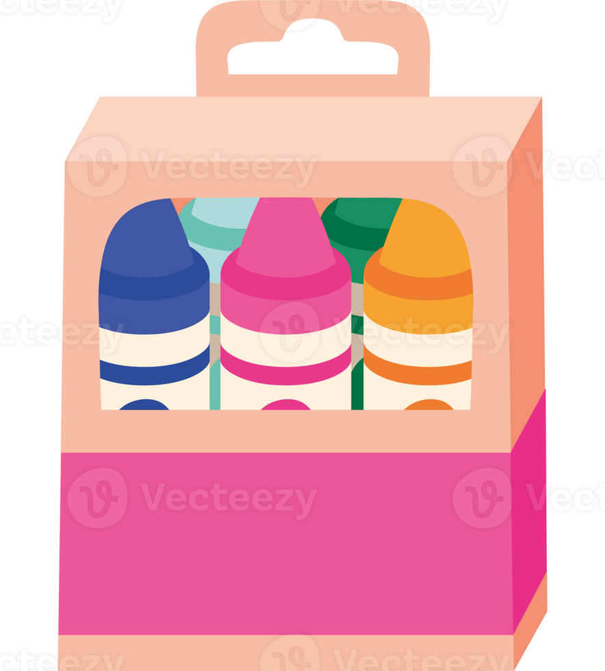 crayon box desing  png