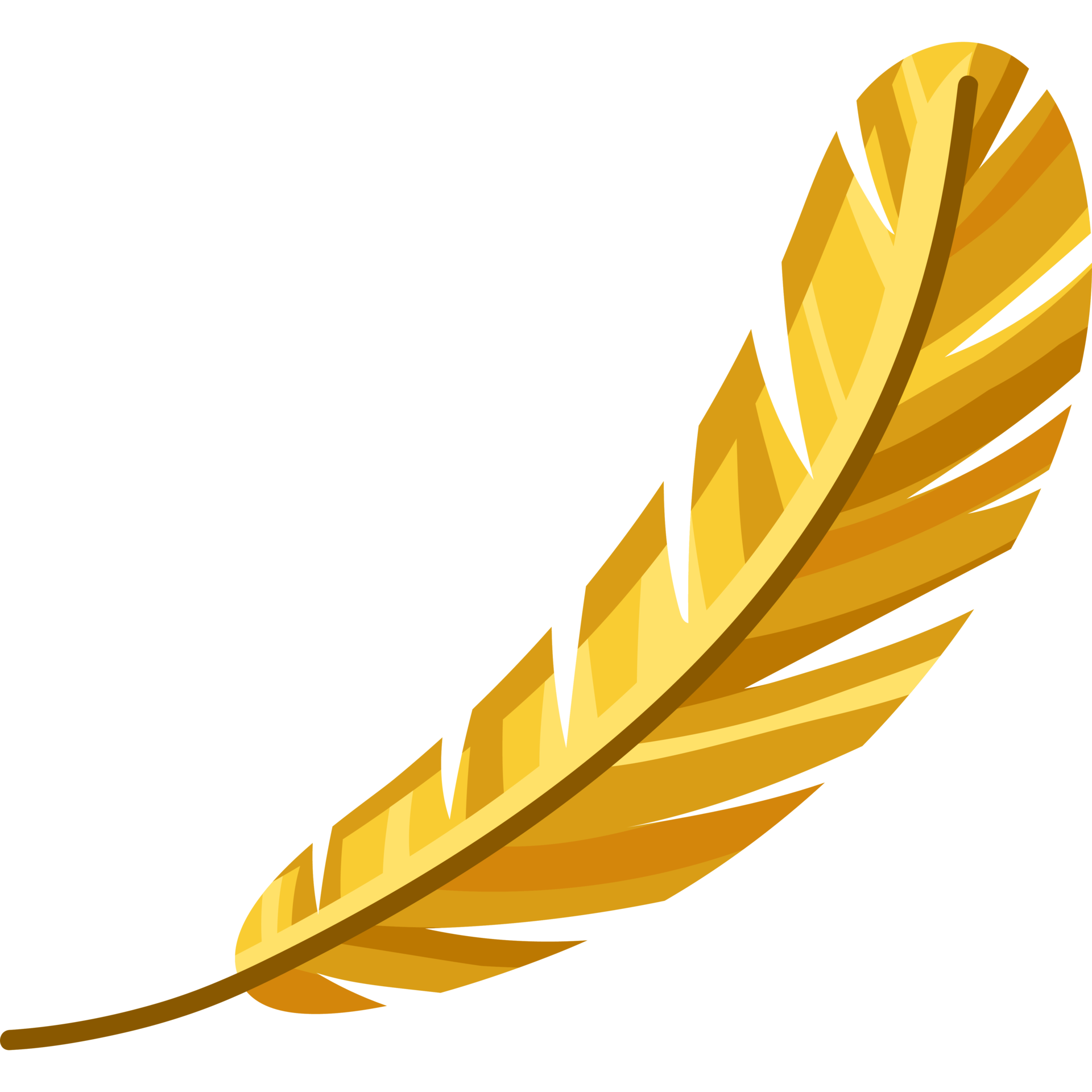 Golden Feather PNG Transparent Images Free Download, Vector Files