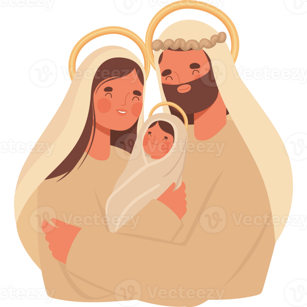 Santo familia ilustración terminado blanco png