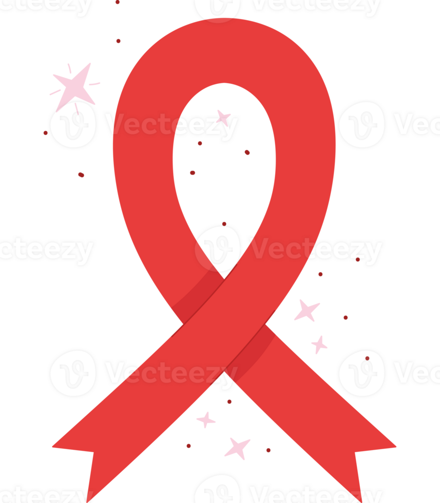 world aids day ribbon with sparks  png