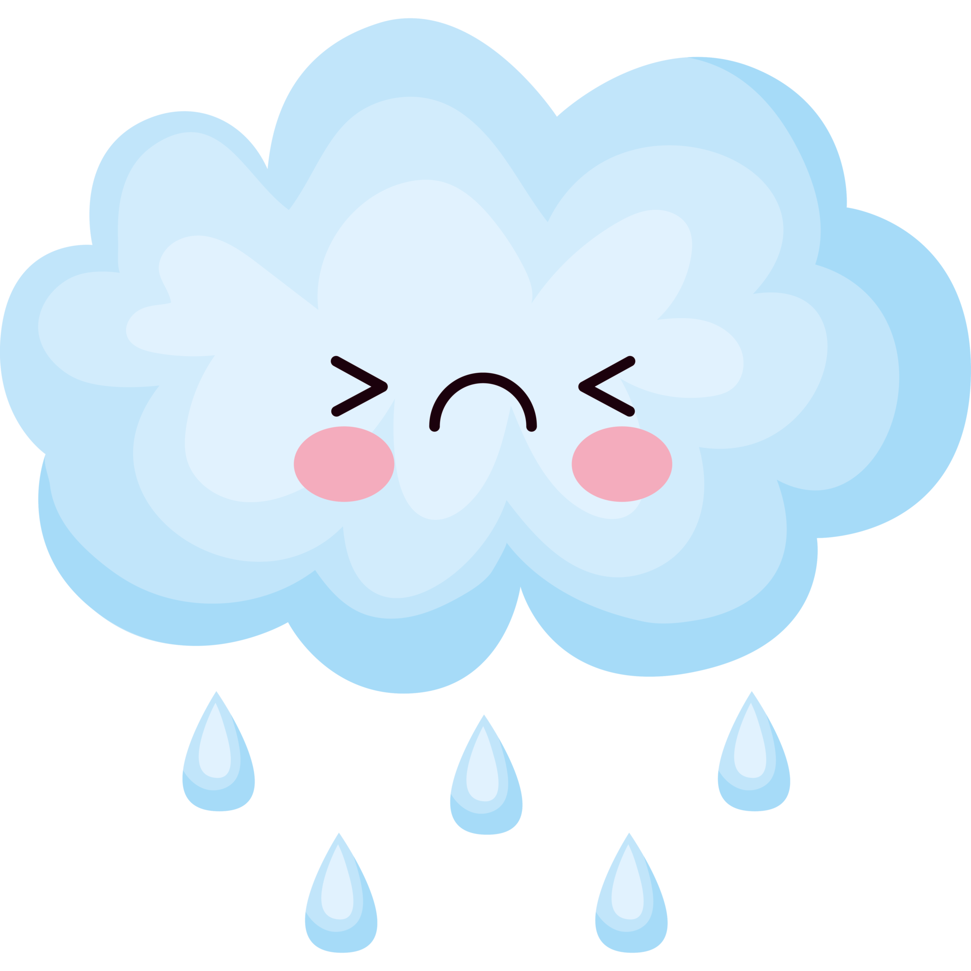 kawaii cloud with rain 24599747 PNG