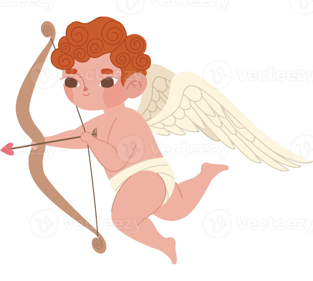 cute cupid with bow  png