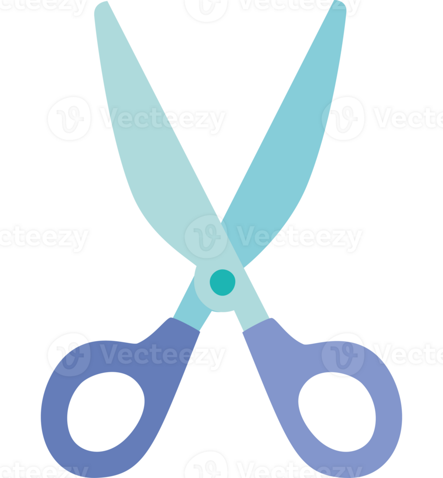 blue scissor design  png