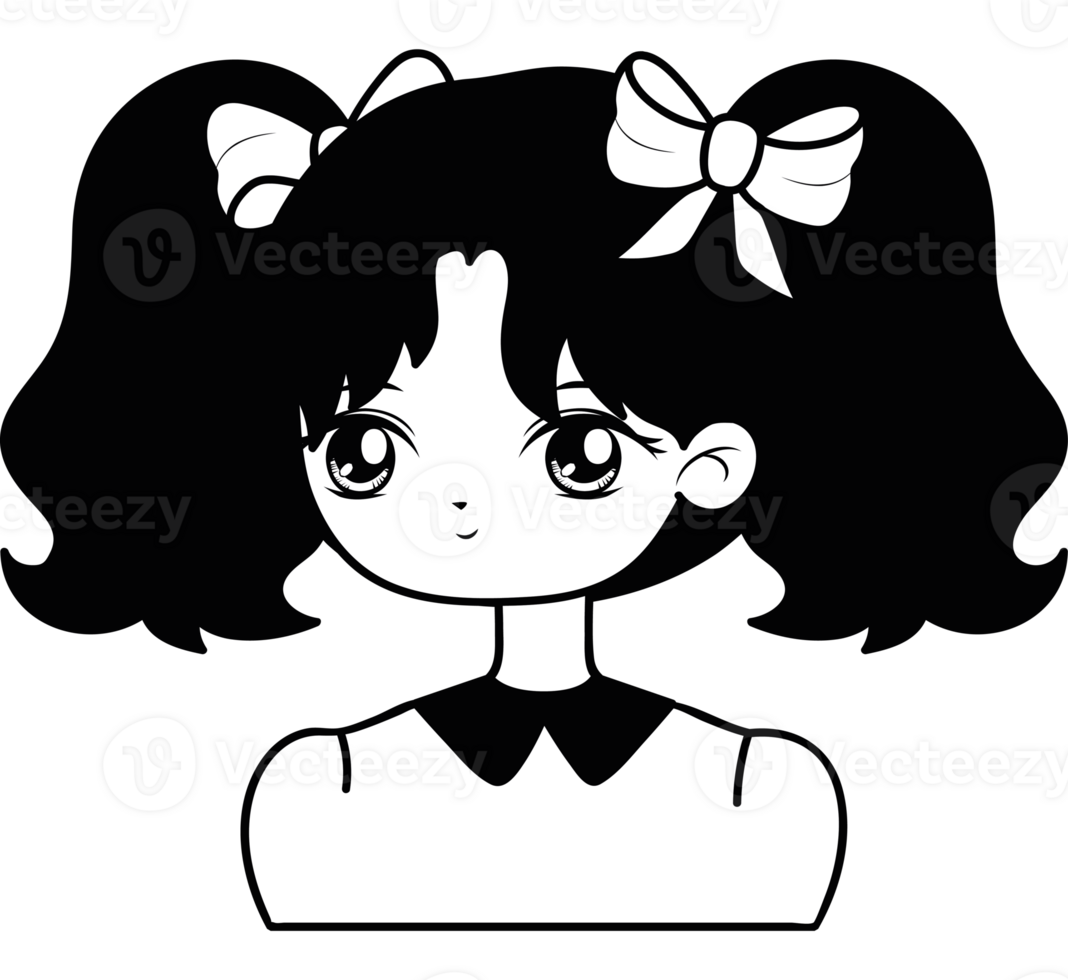 manga woman illustration  png