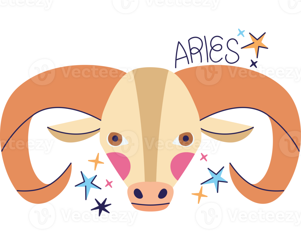 zodiaken aries konstellation över vit png