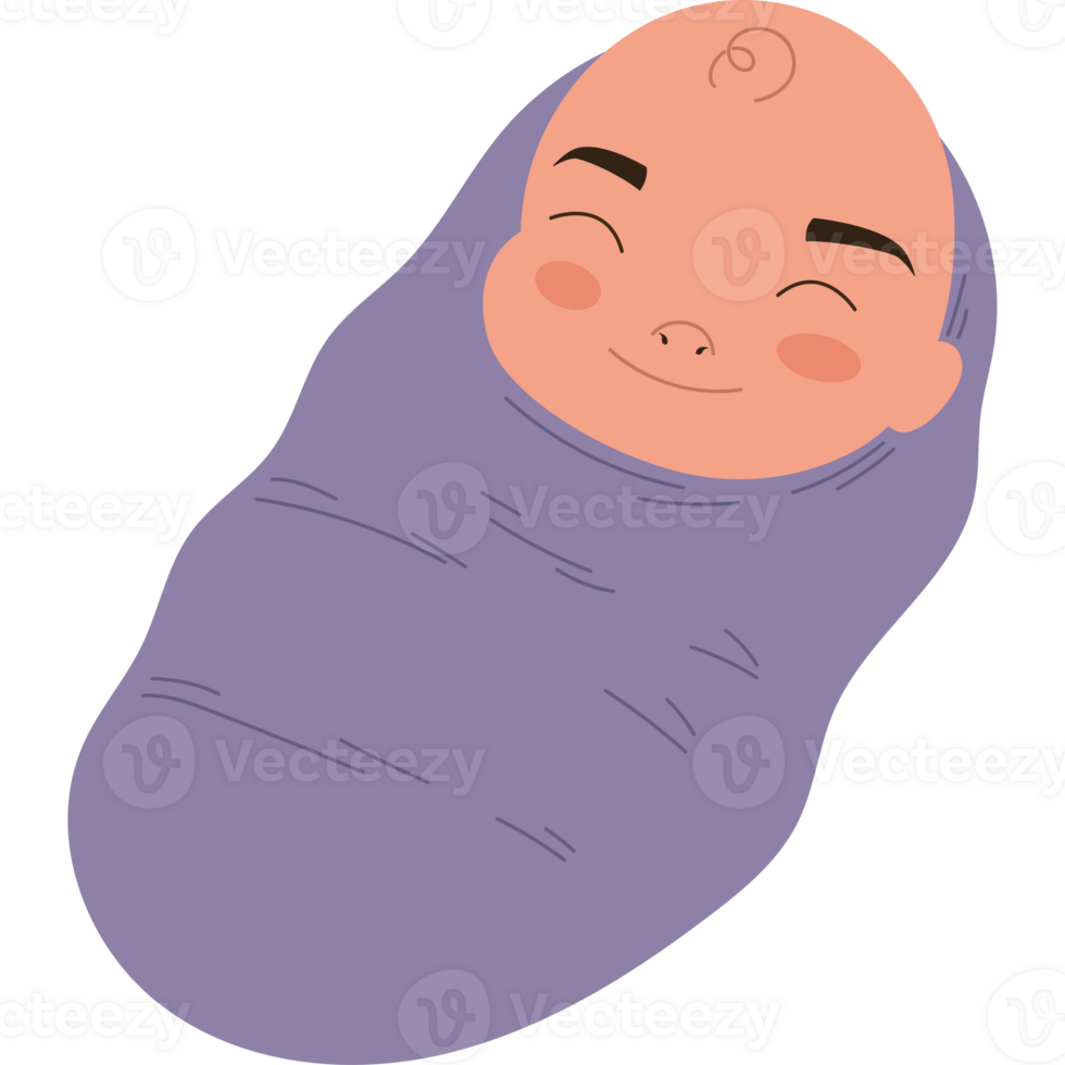 Small cute baby boy sleeping  png