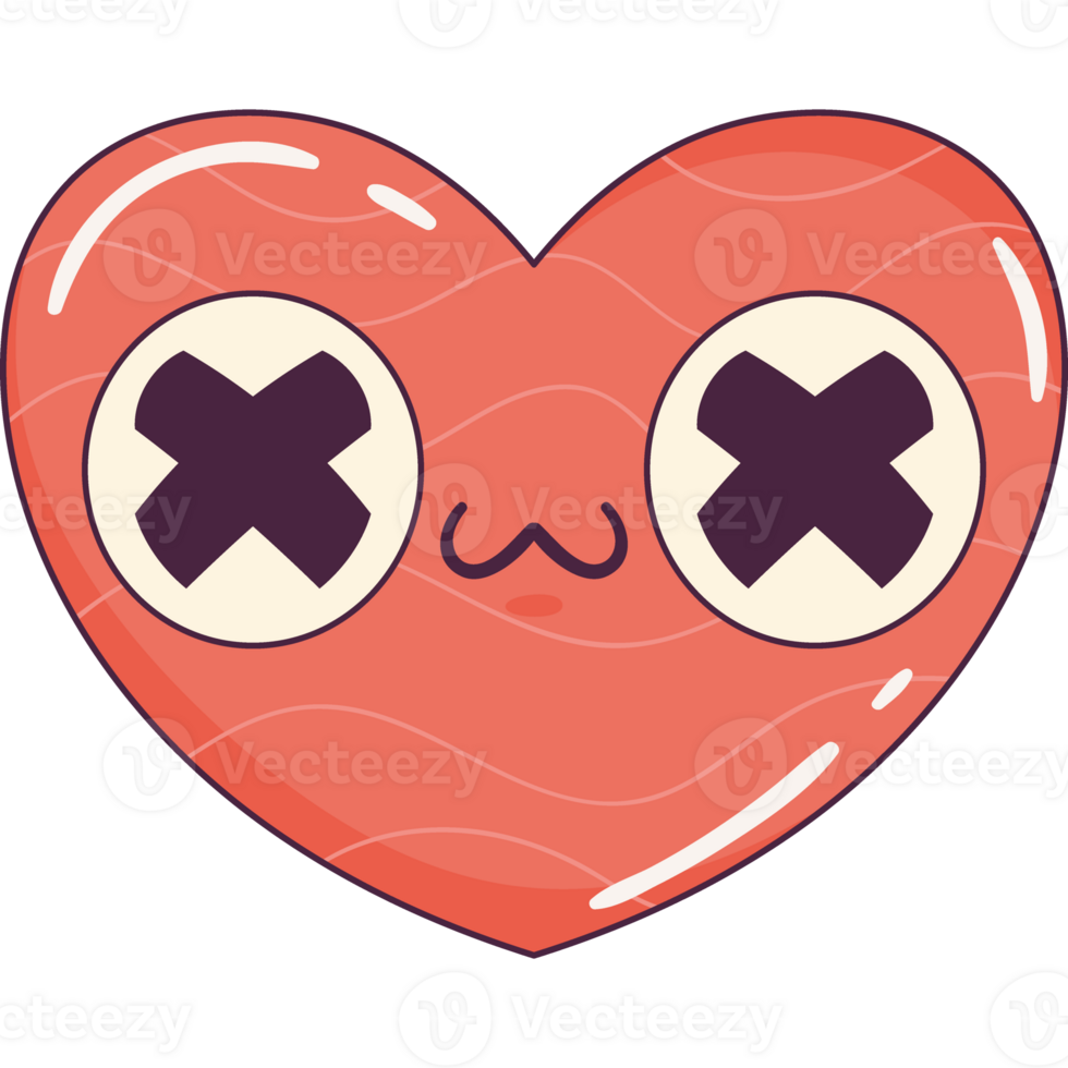 heart kawaii retro style icon png