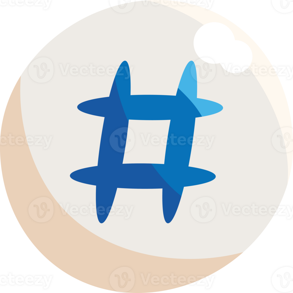 blue numeral symbol in button png