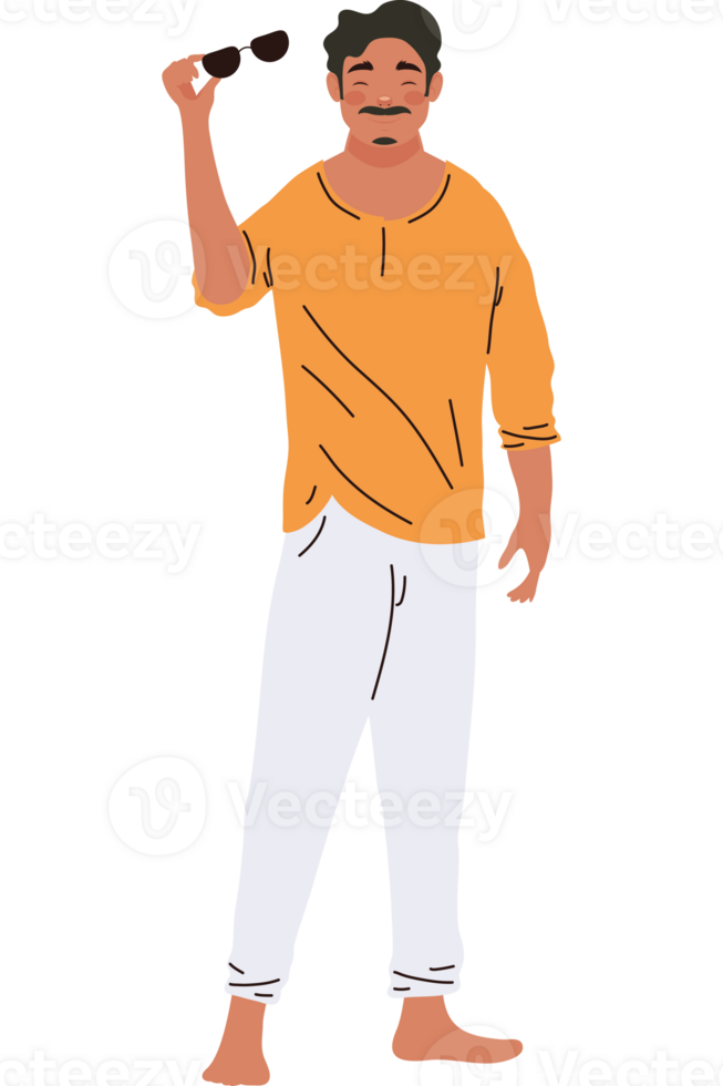 indian man with sunglasses character png