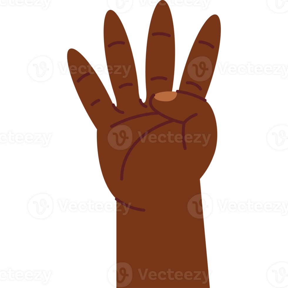 afro hand human counting icon png