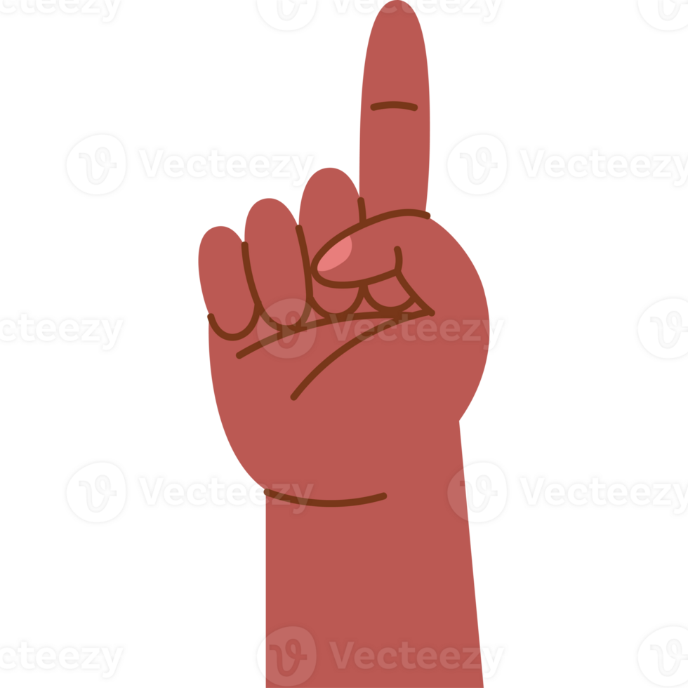 afro hand indexing gesture icon png