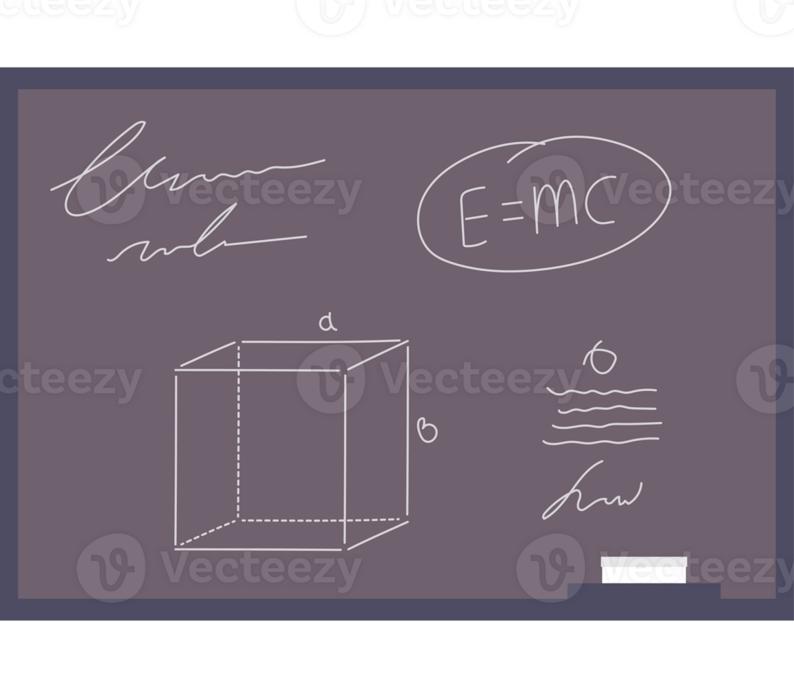 chalkboard with physics class icon png