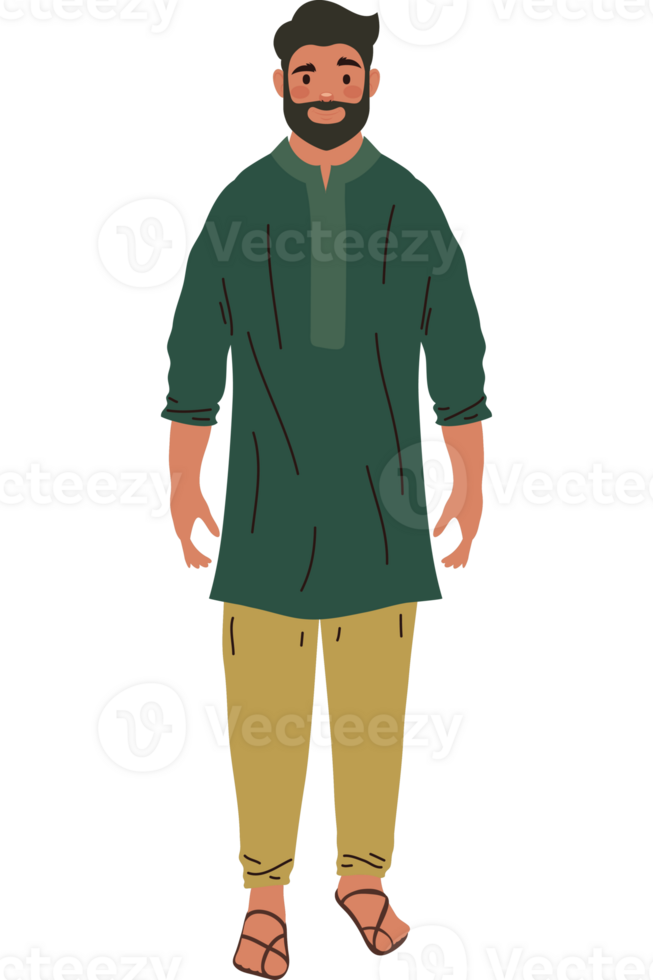 elegant indian man culture character png