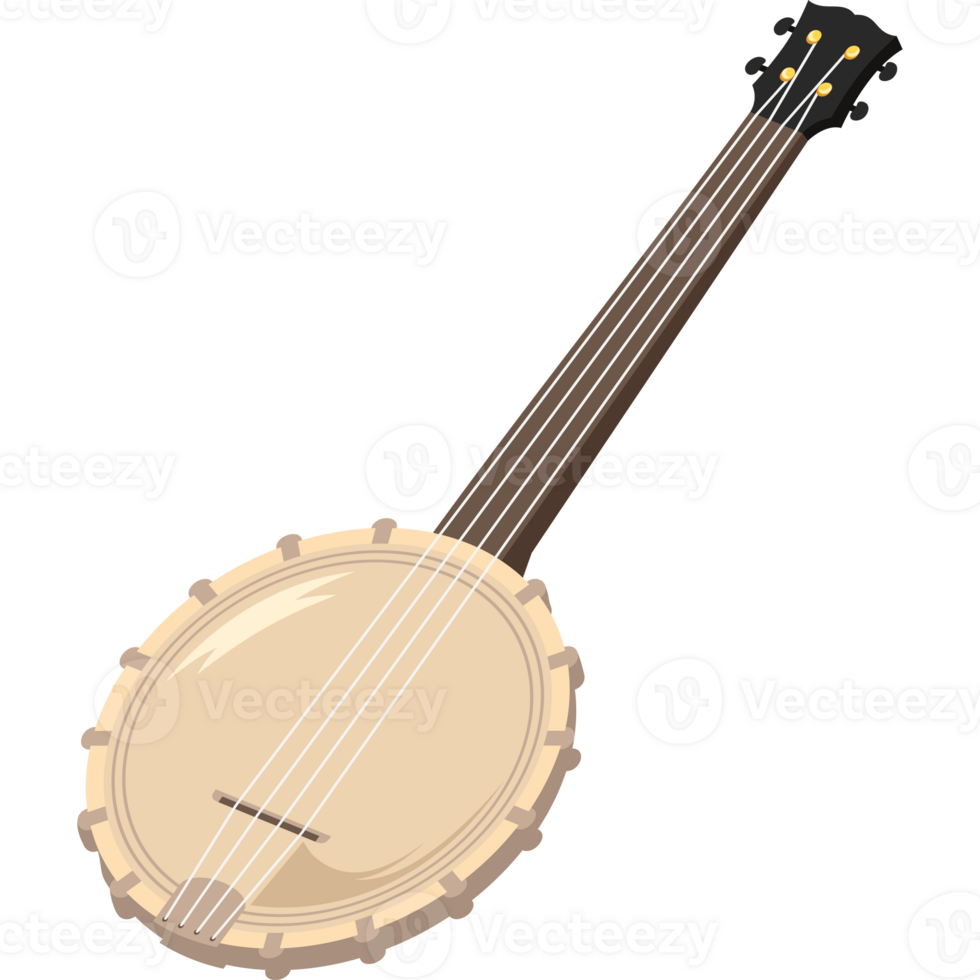 banjo jazz instrument musical icon png