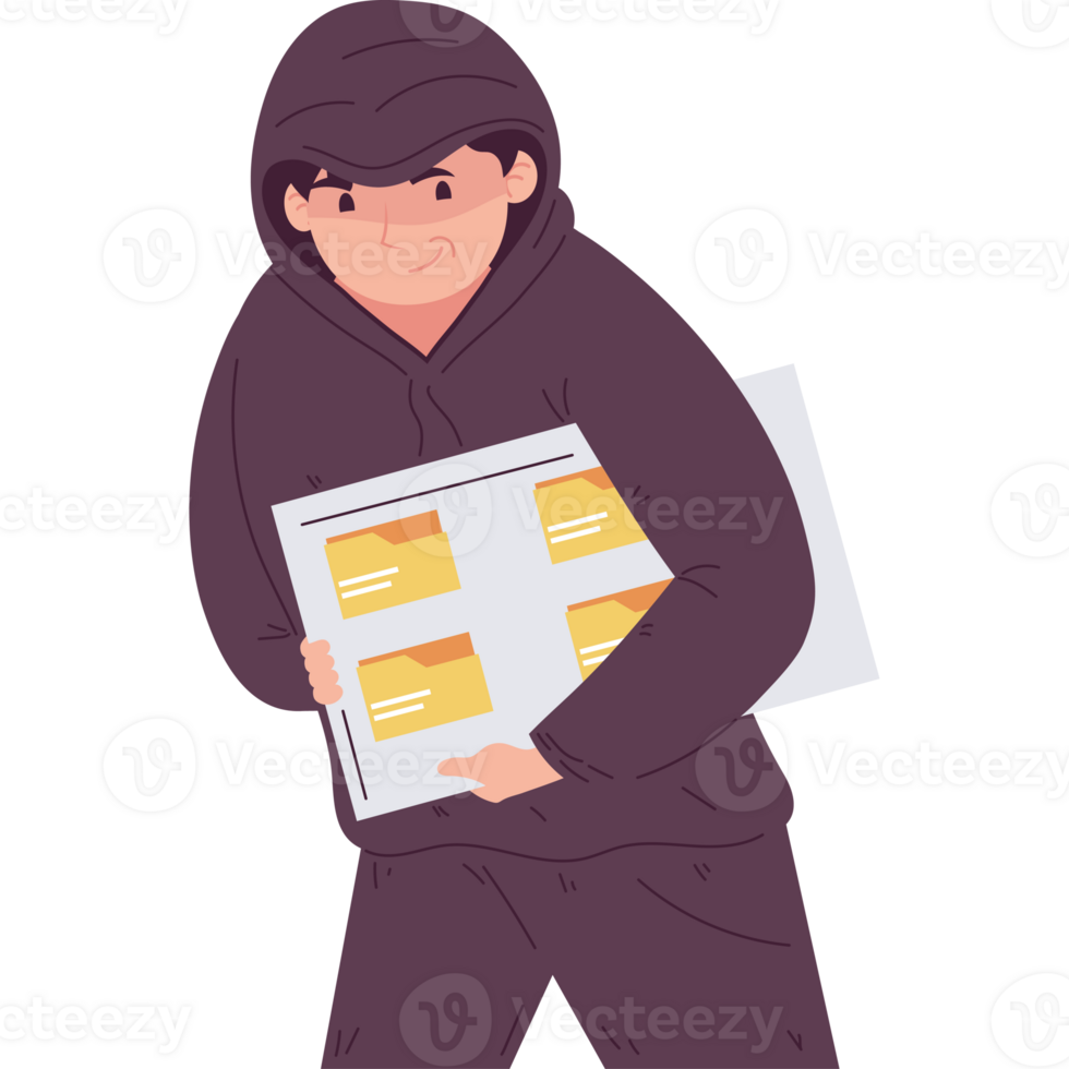hacker stealing your information character png
