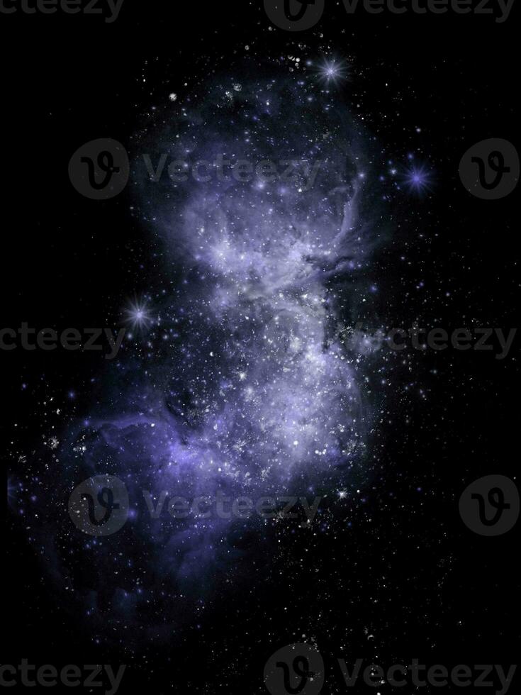 blue nebula galaxy stars outer sky background photo