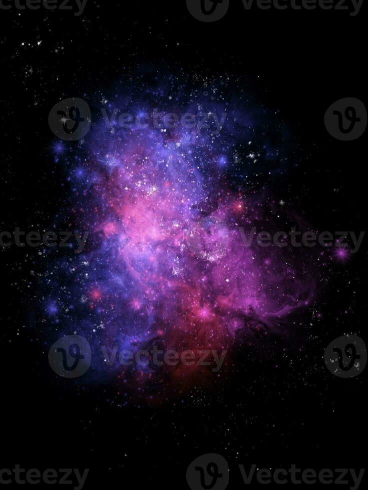 blue nebula galaxy stars outer sky background photo