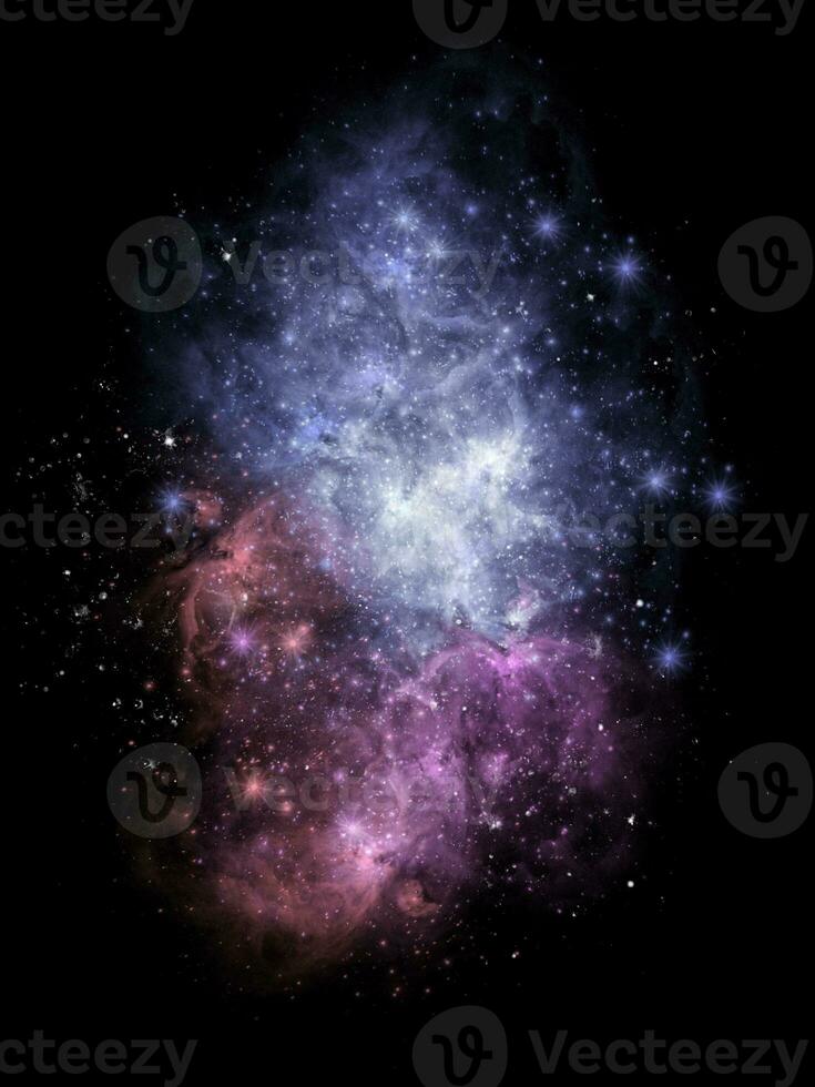 blue nebula galaxy stars outer sky background photo