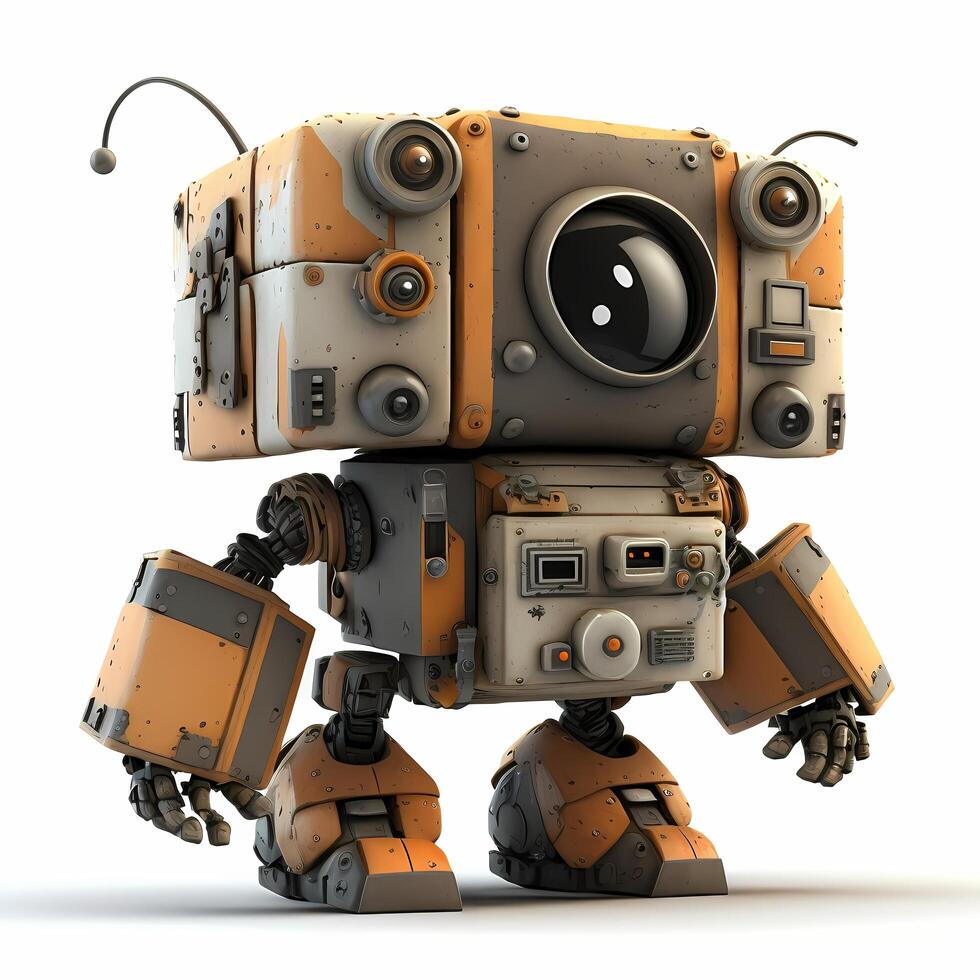 army character robot 3d design photo