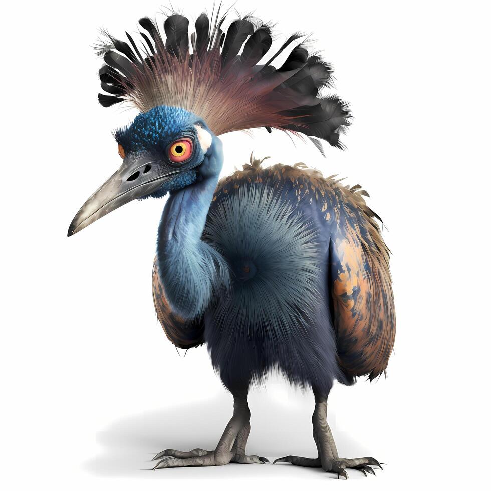 cassowaries realistic illustration photo