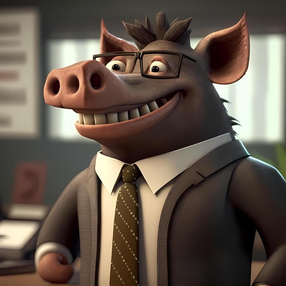 wildboar wear dressed a businessman wildboar wear dressed a businessman wildboar wear dressed a businessman photo