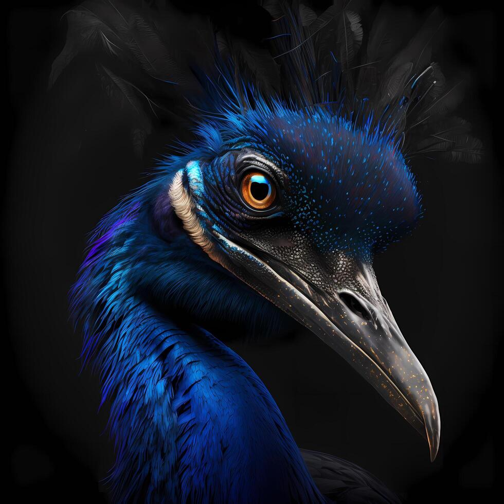 cassowaries realistic illustration photo
