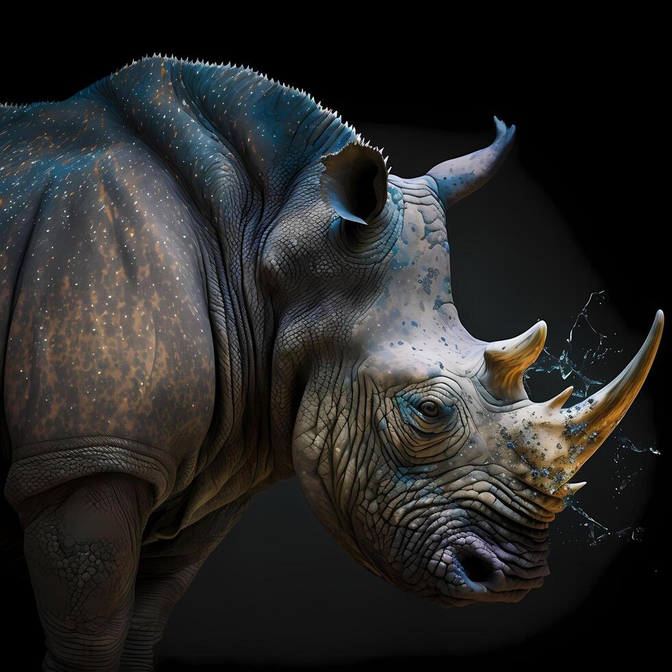 rhino illustration ai generated photo