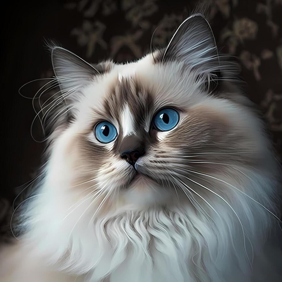 ragdoll cat illustration photo