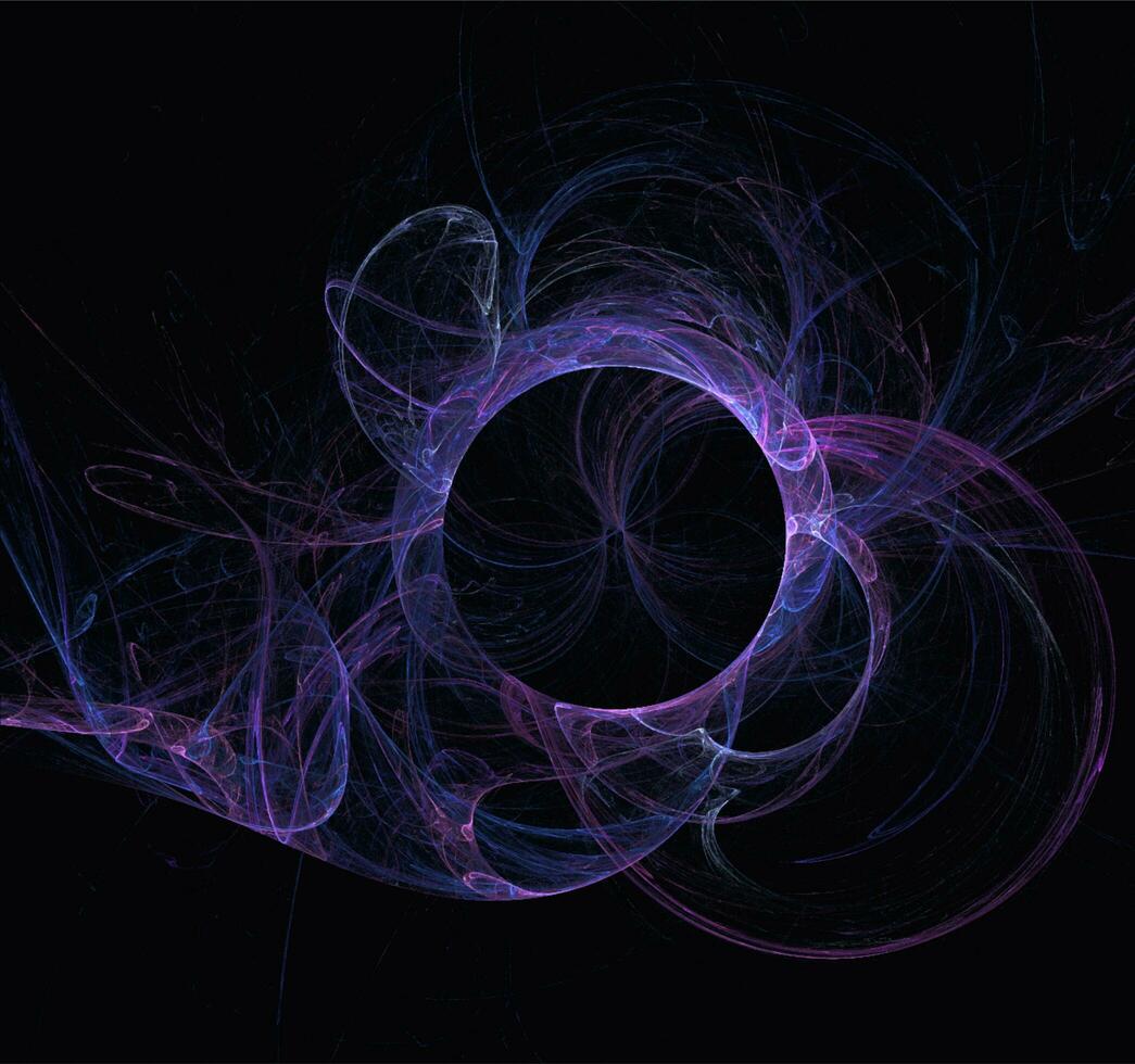 blue abstract spherical linear pattern on black background, wallpaper, design photo