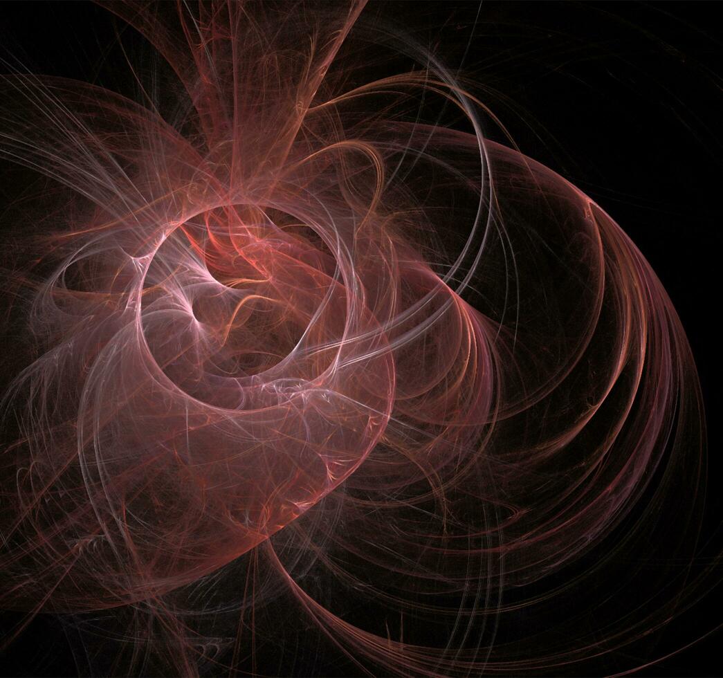 pink abstract spherical linear pattern on black background, wallpaper, design photo