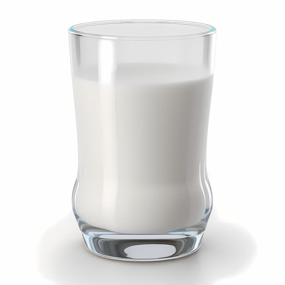 Leche en vaso diseño ai generado foto