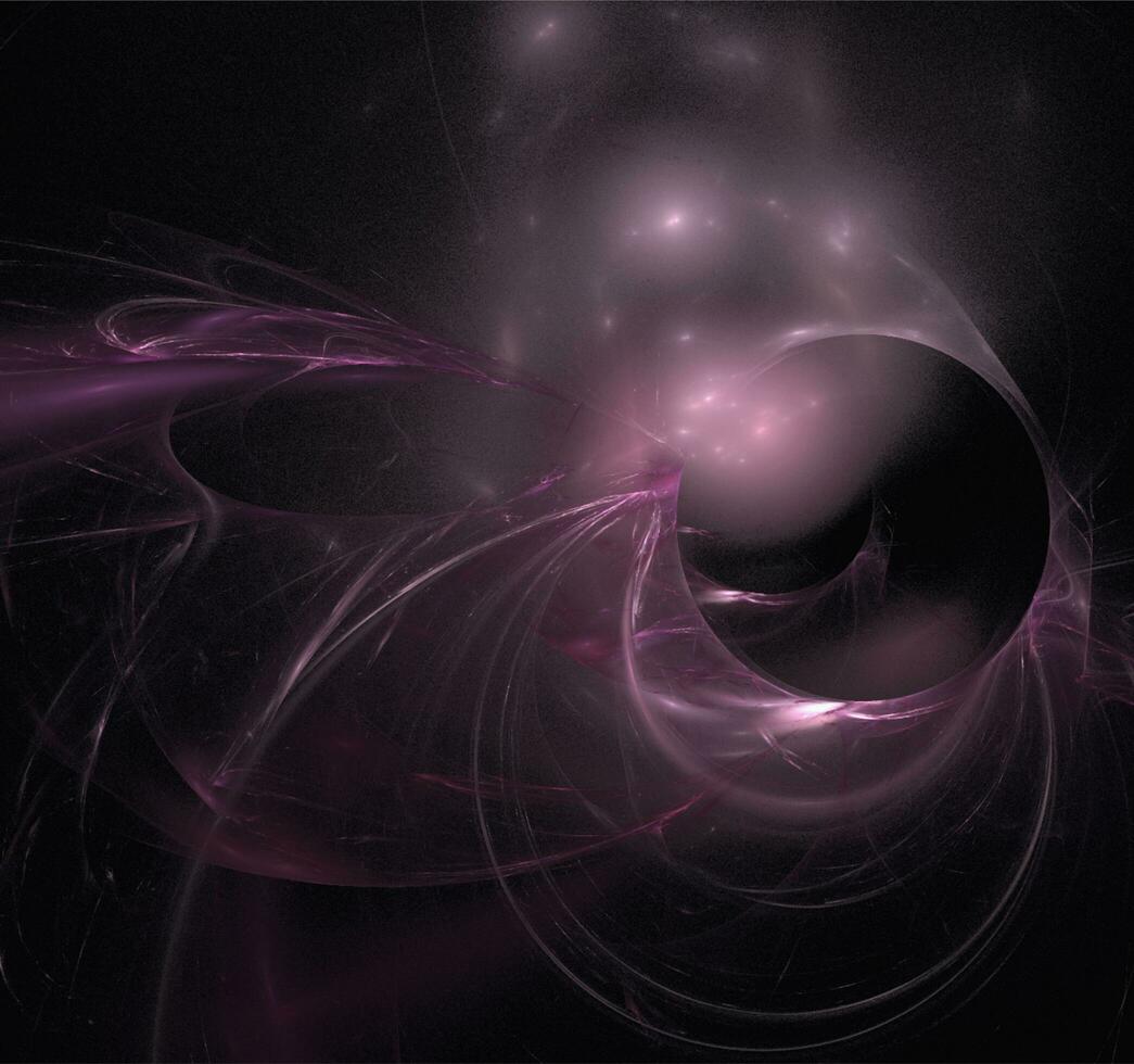 linear purple abstract pattern on black, color digital graphics, background, design photo