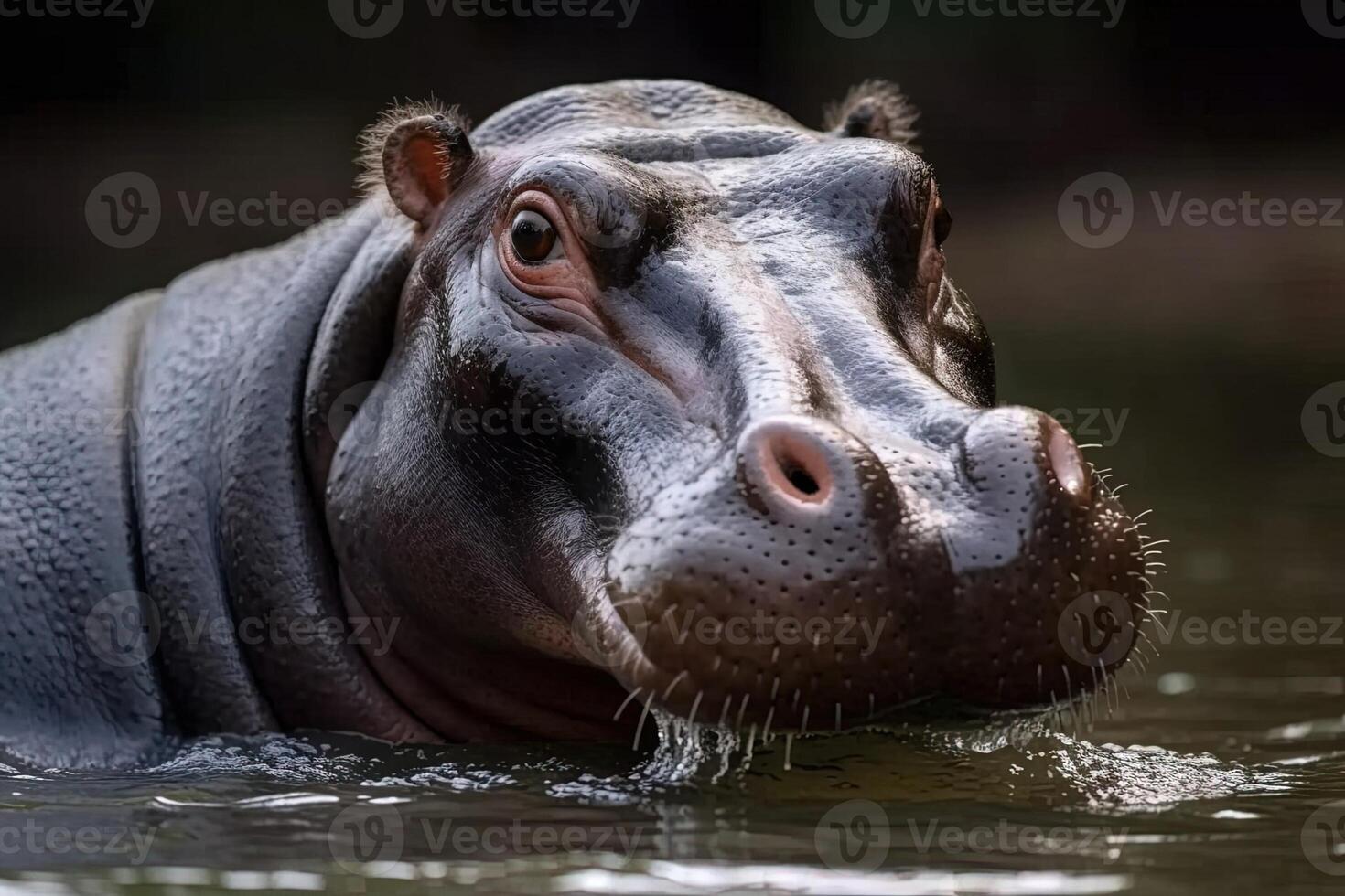 Colombia river Narcos Hippo in white powder pond boss colombian dealers background illustration photo
