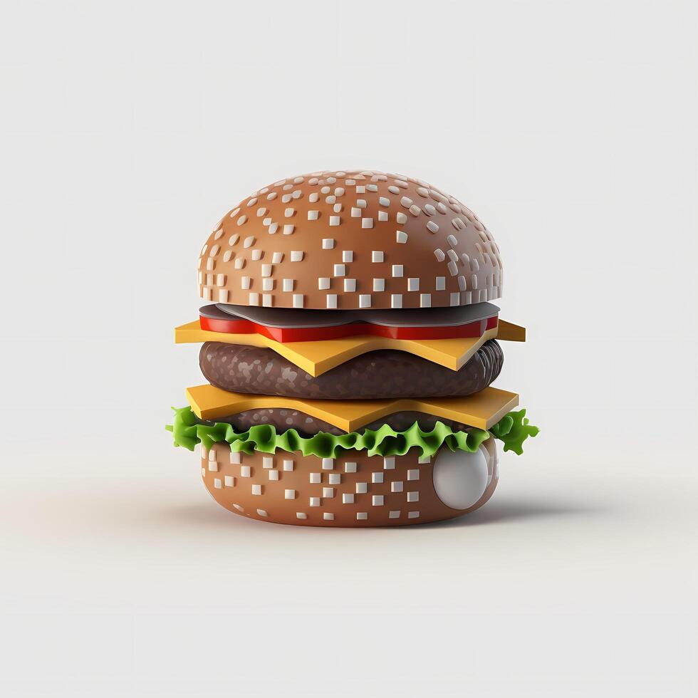 burger 3d design photo