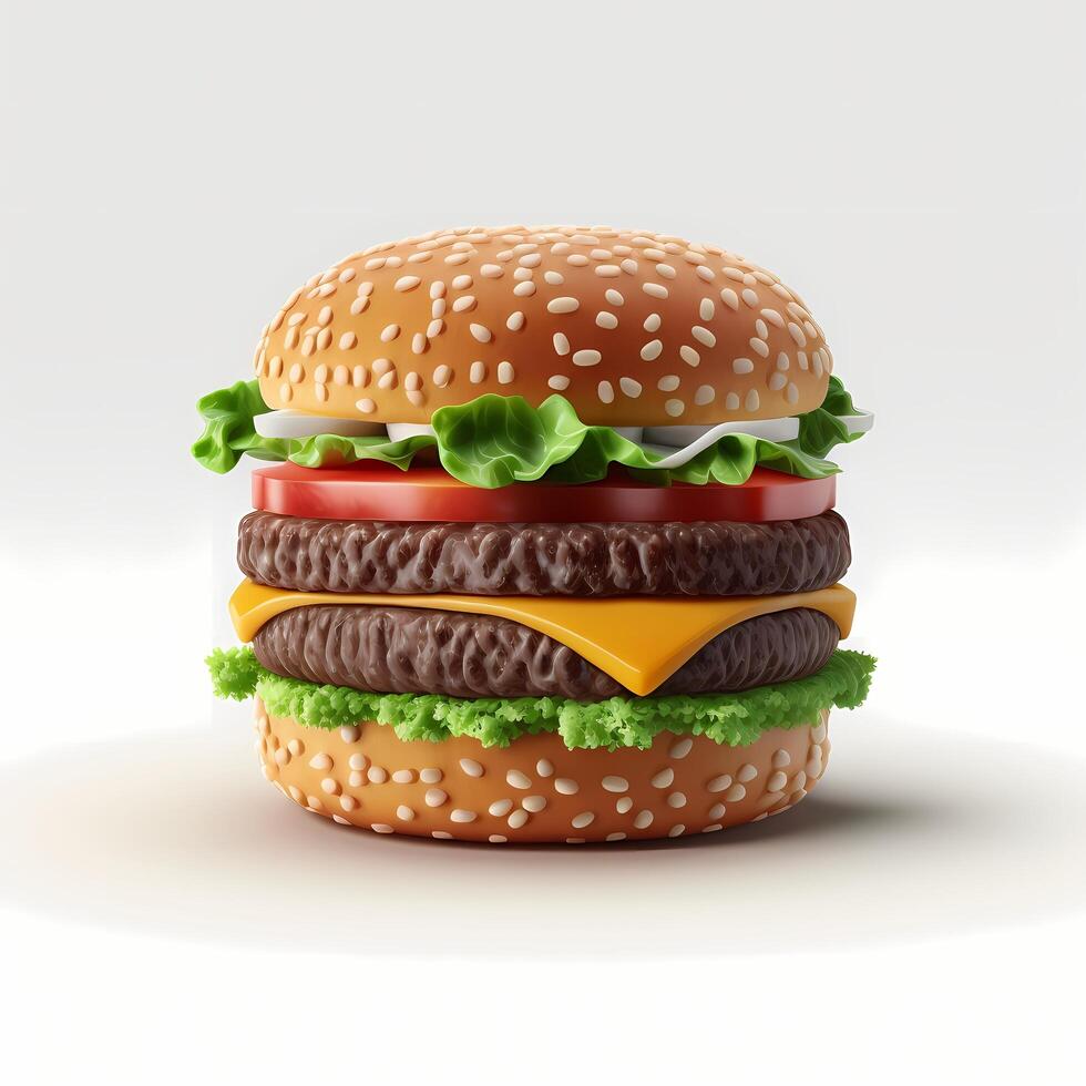 burger 3d design photo