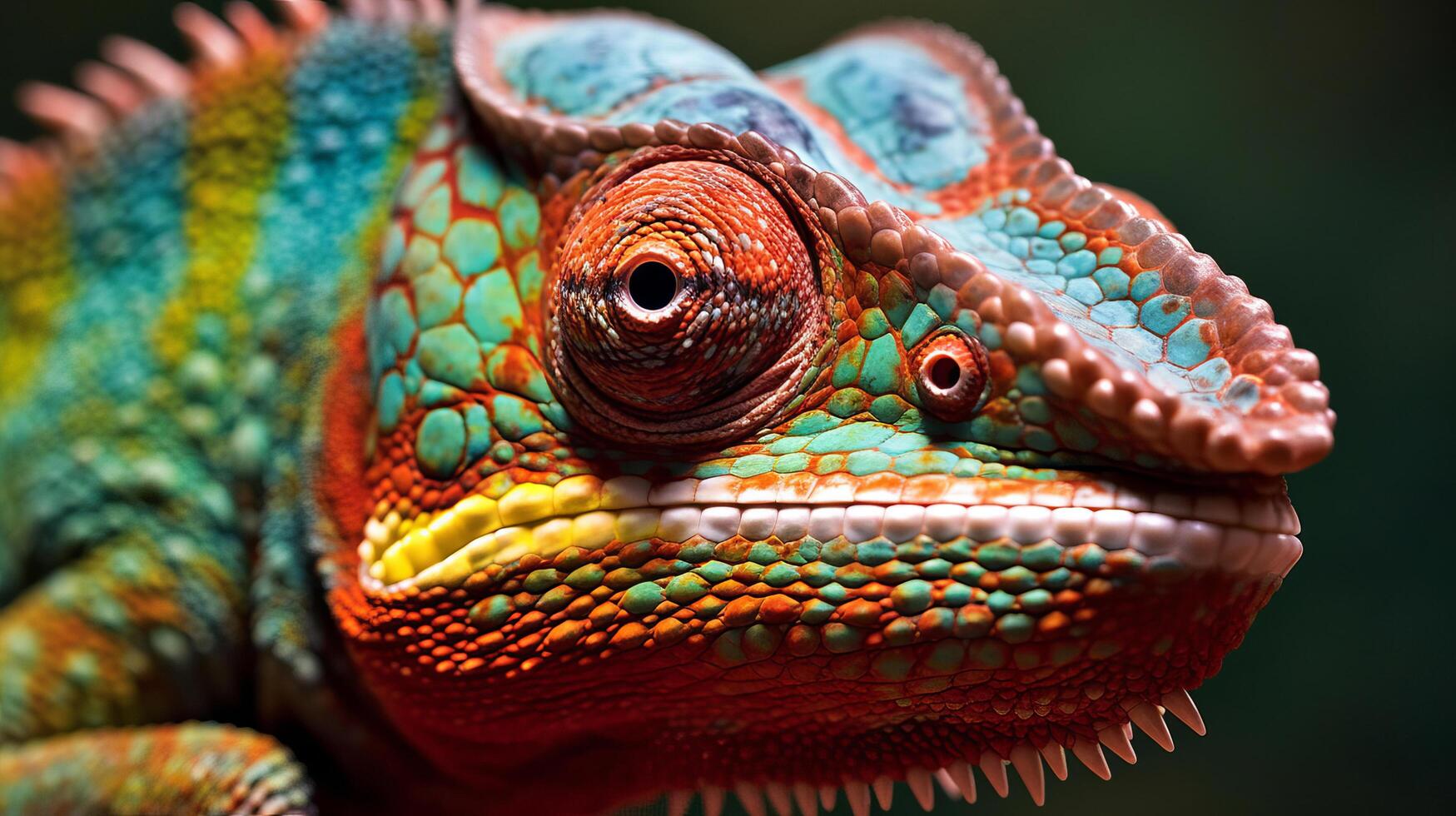 Chameleon closeup. Illustration photo