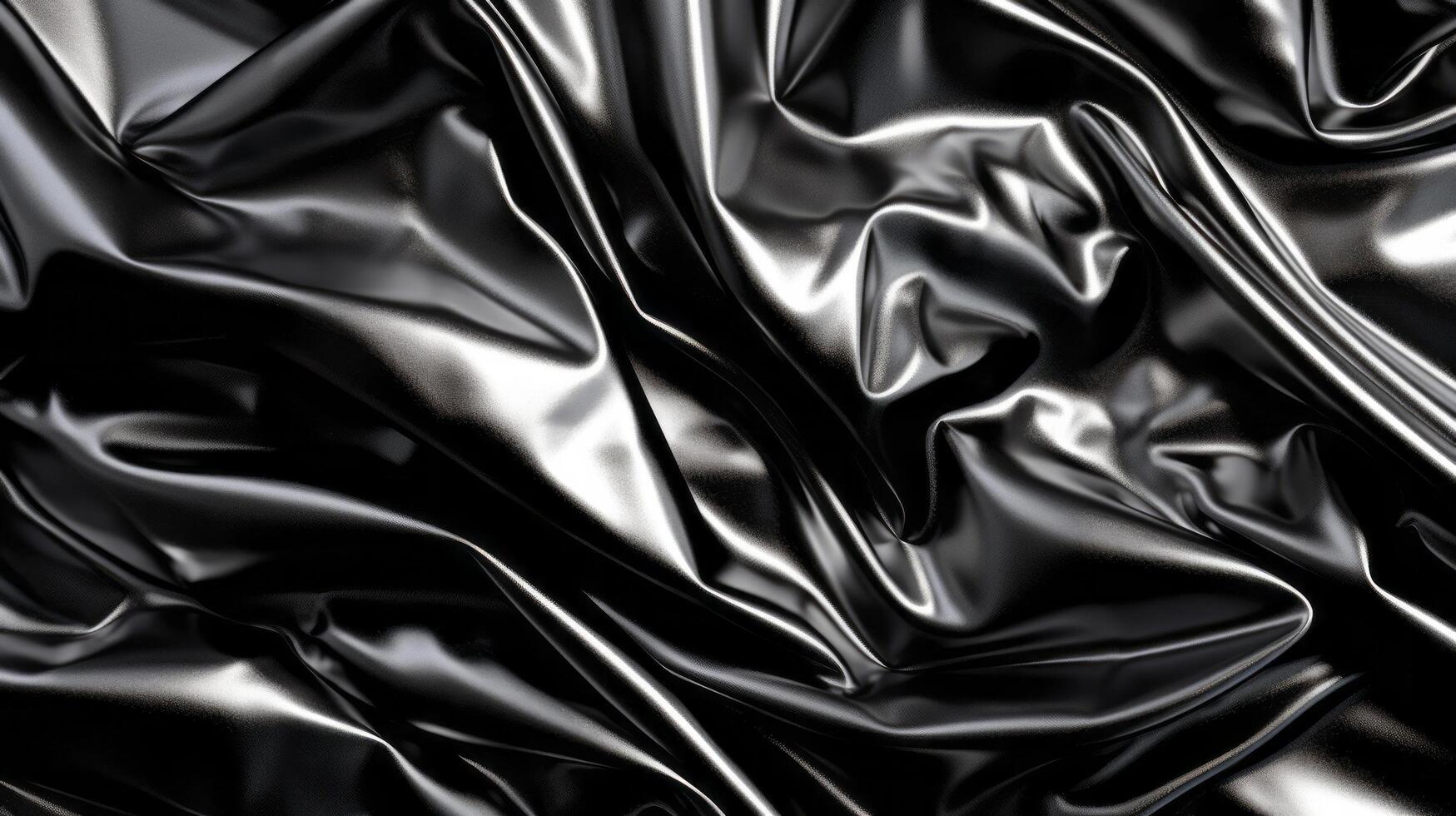 Black Crinkled Foil Pattern Illustration photo