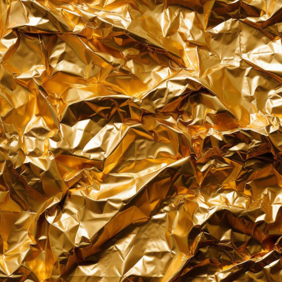 Golden Crinkled Foil Pattern Illustration photo