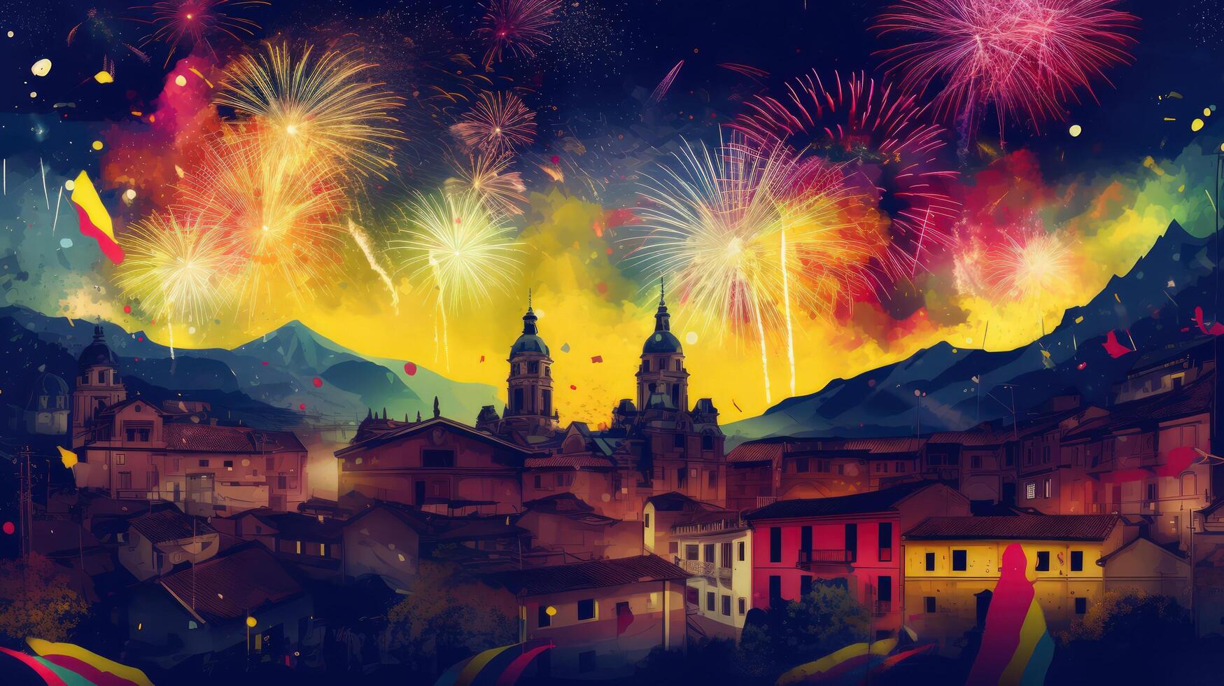 Independencia de Colombia holiday background Illustration photo