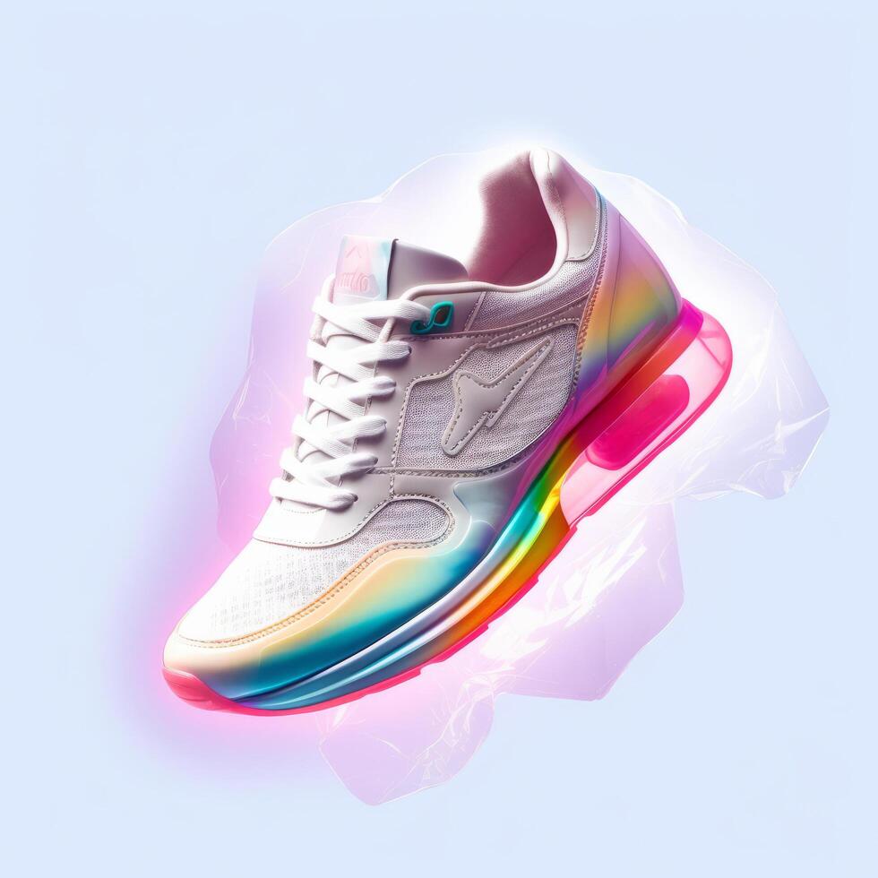 Noname brand sneaker on white. Illustration photo