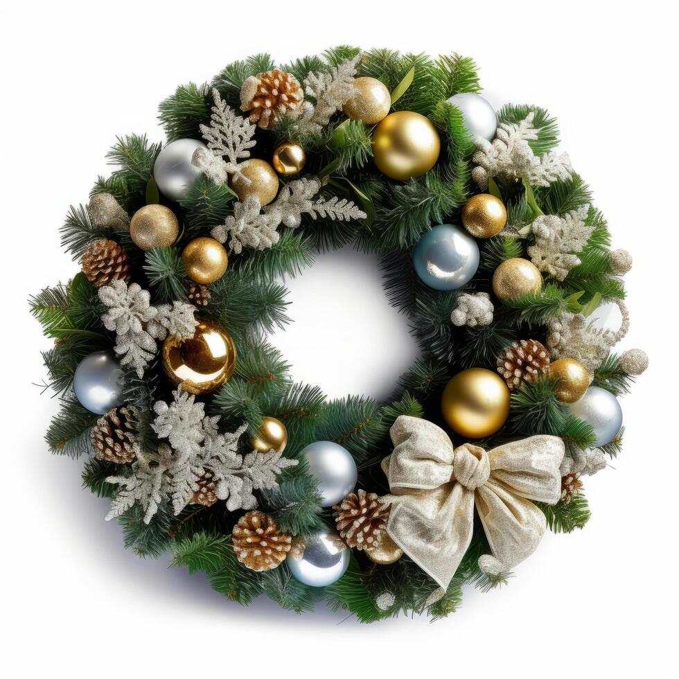 Christmas wreath background. Illustration photo