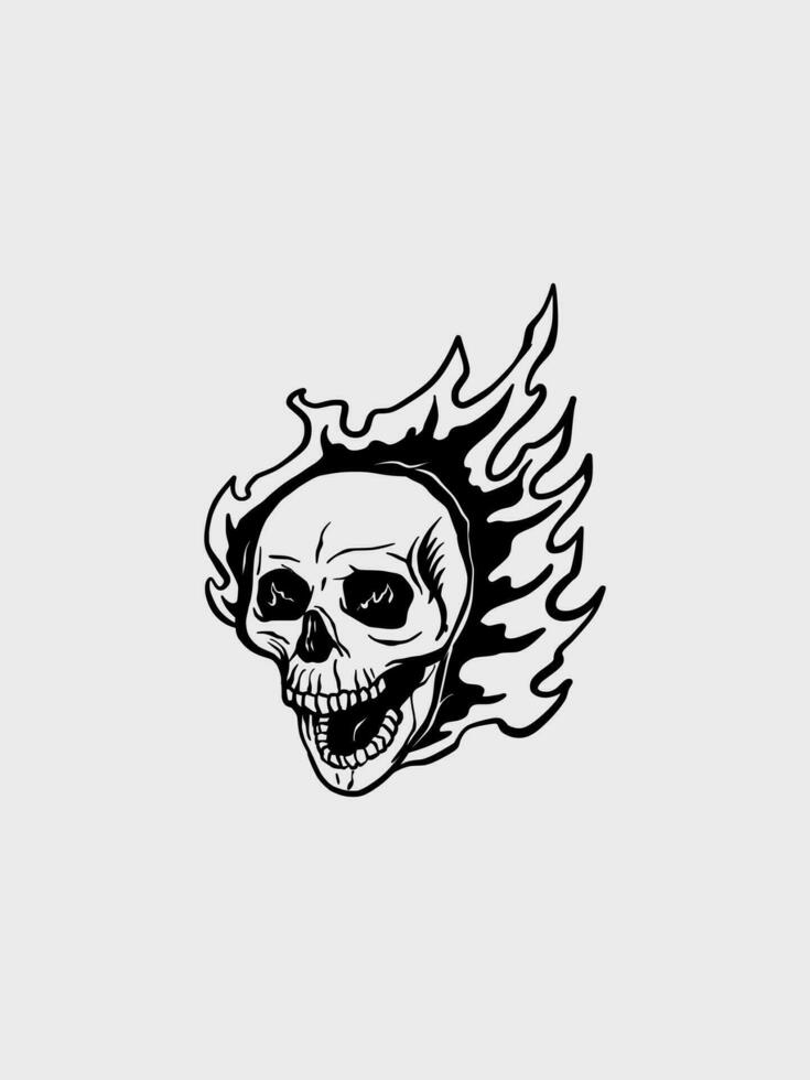 Illustration of a skull on a white background vector