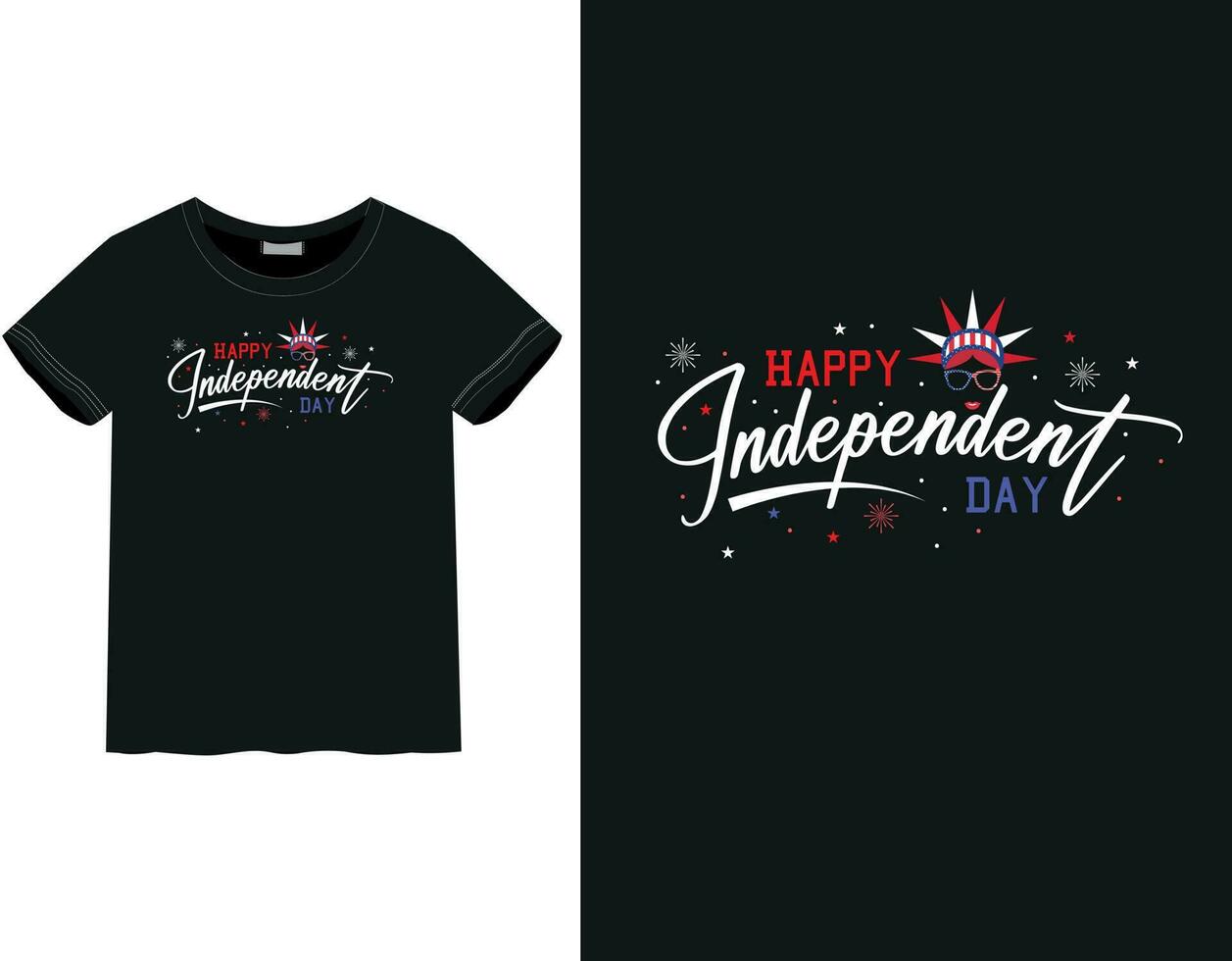 4th July T-shirt design vector