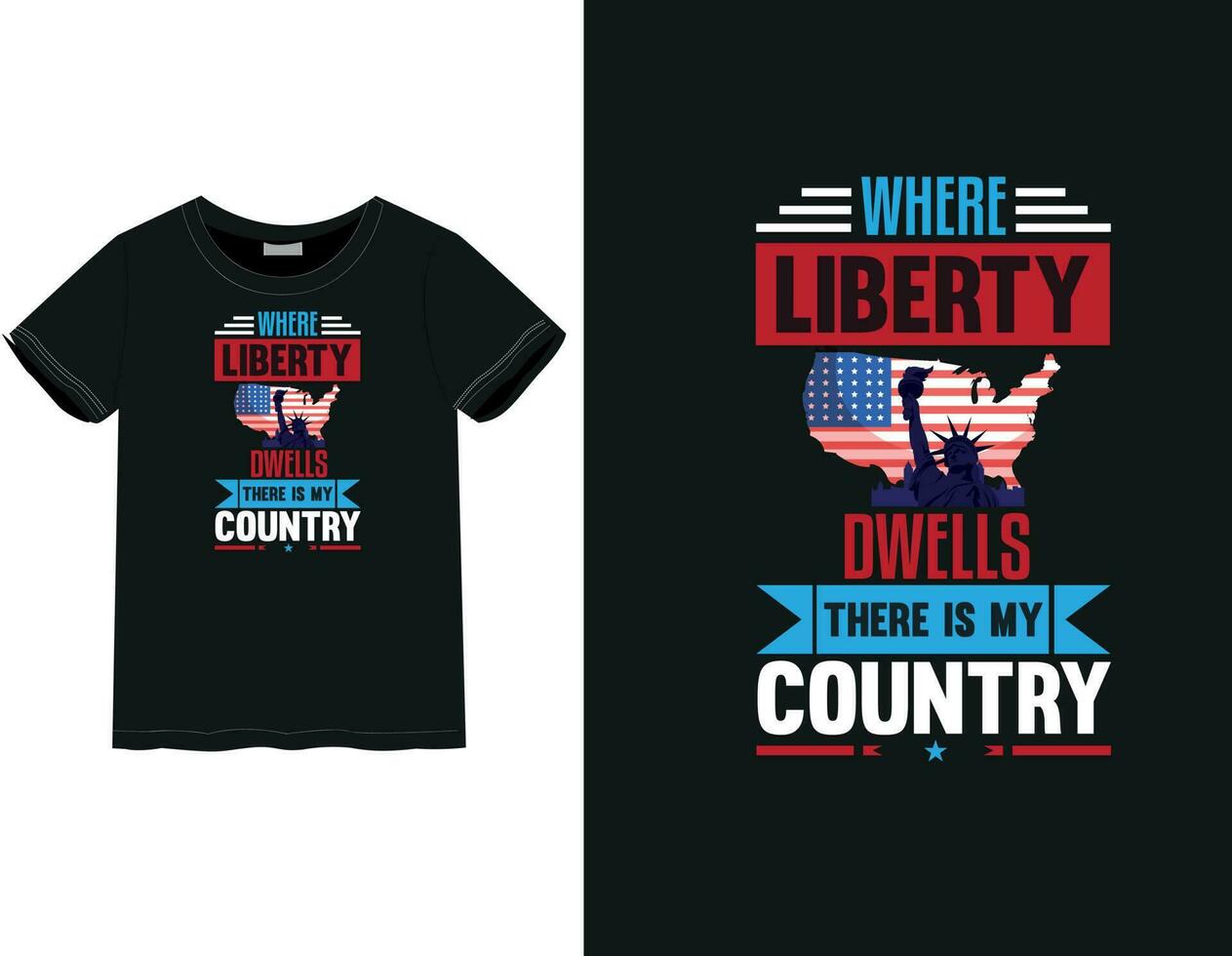 4th July T-shirt design vector