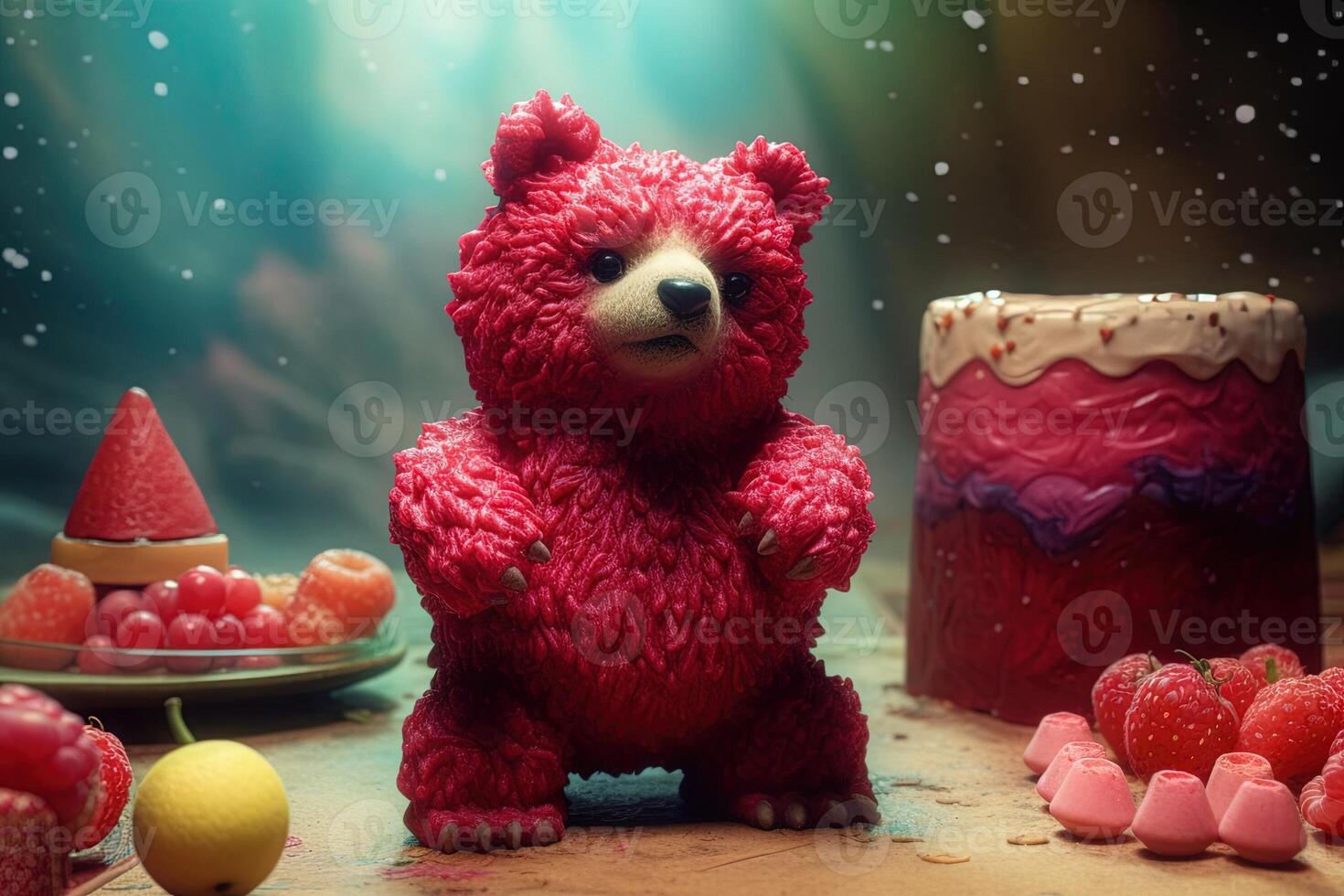 raspberry bear illustration photo