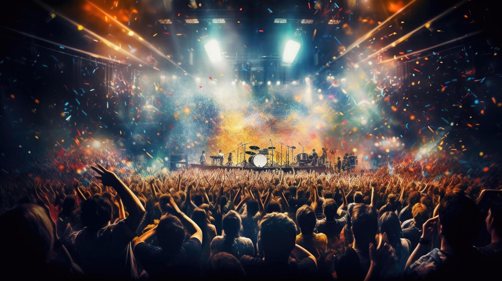 Rock music concert background Illustration photo