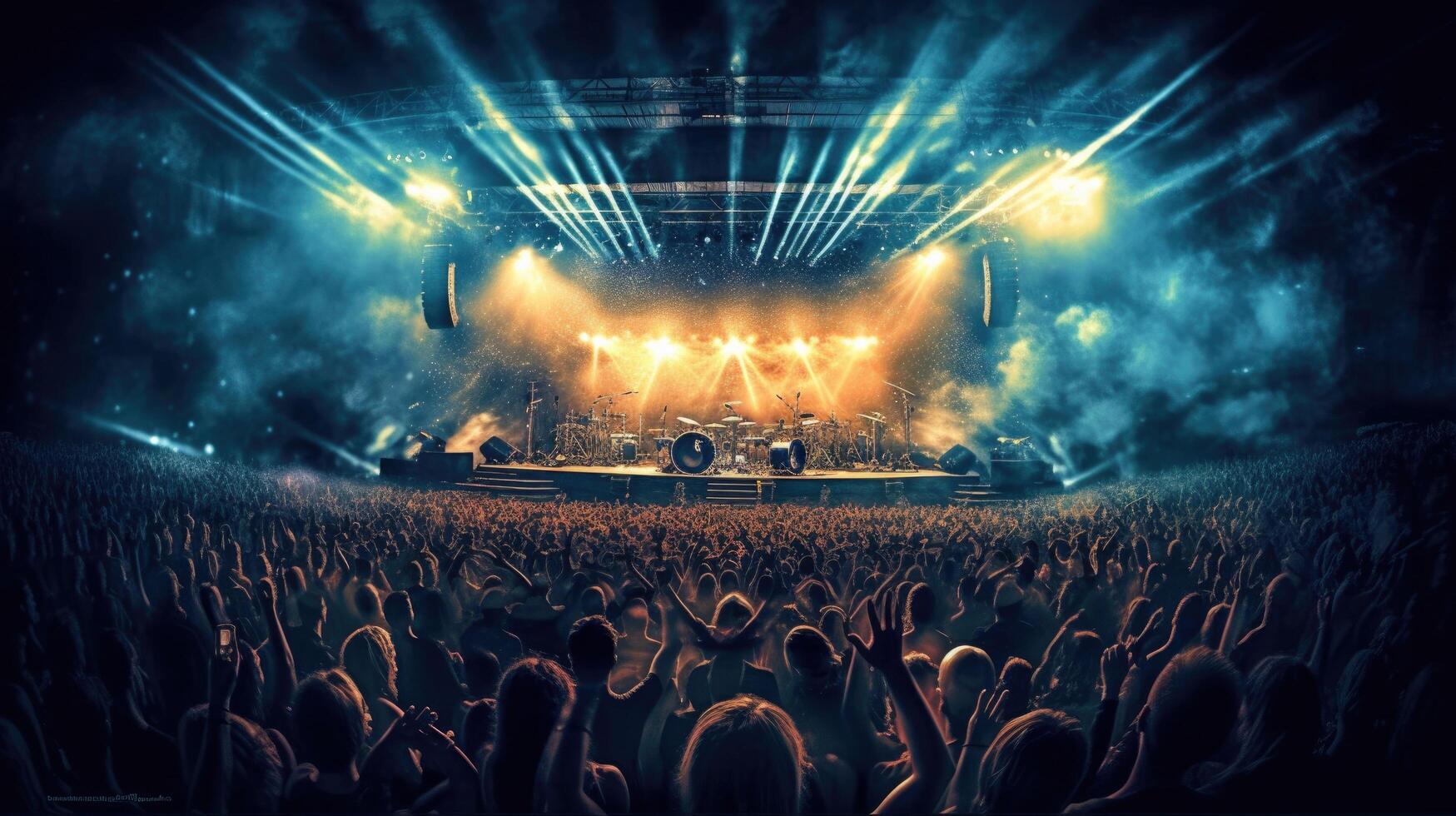 Rock music concert background Illustration photo