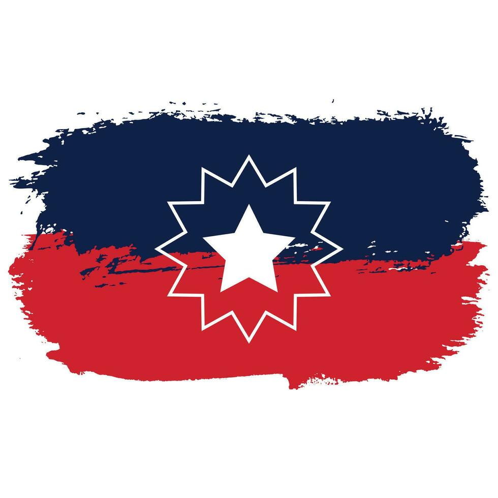 Juneteenth Freedom Day flag brush stroke vector